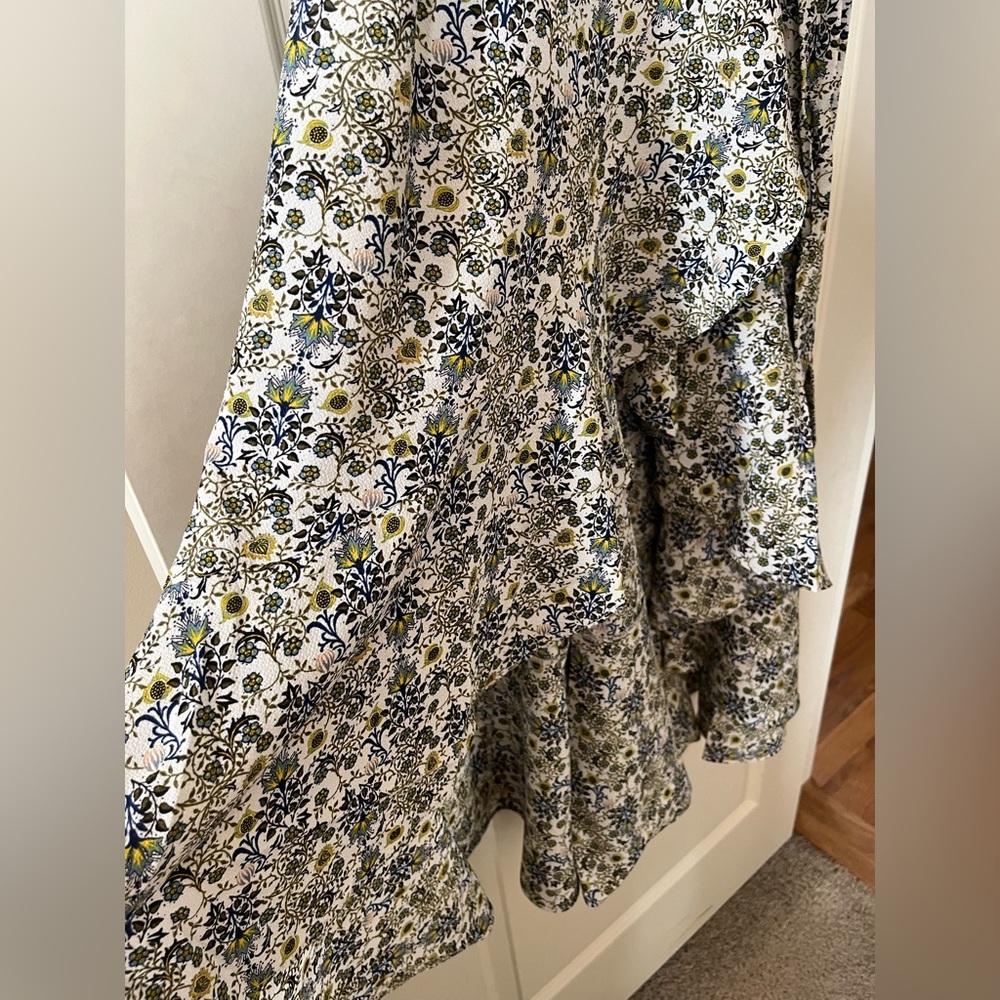 Max Studio London Floral Midi Dress with Wrap Around Front & Tie Women’s 1X - Picture 15 of 15